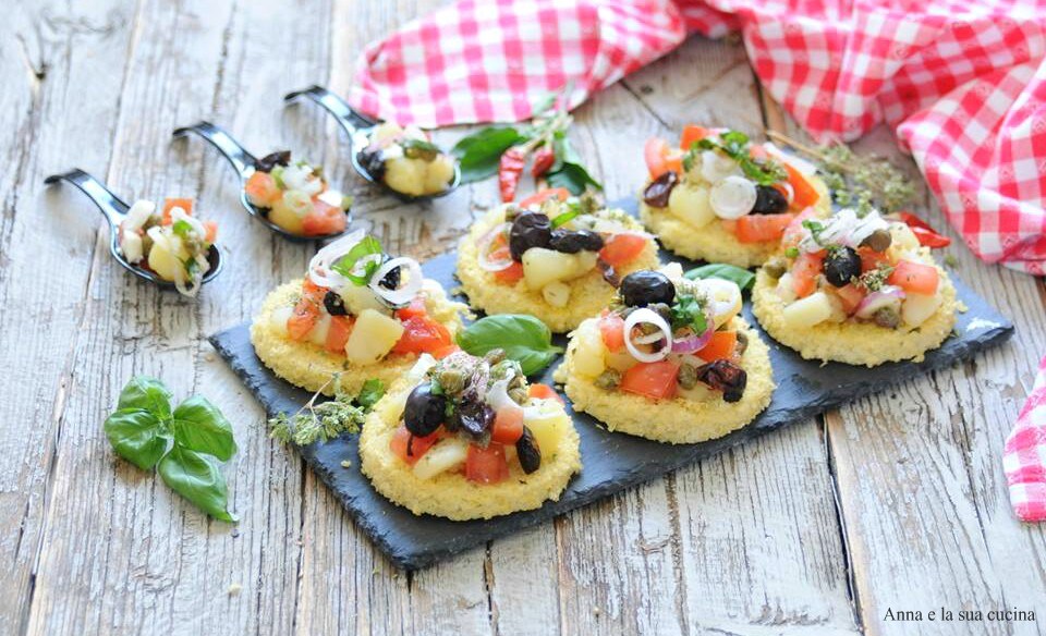 Bruschettas de milhete vegetarianas