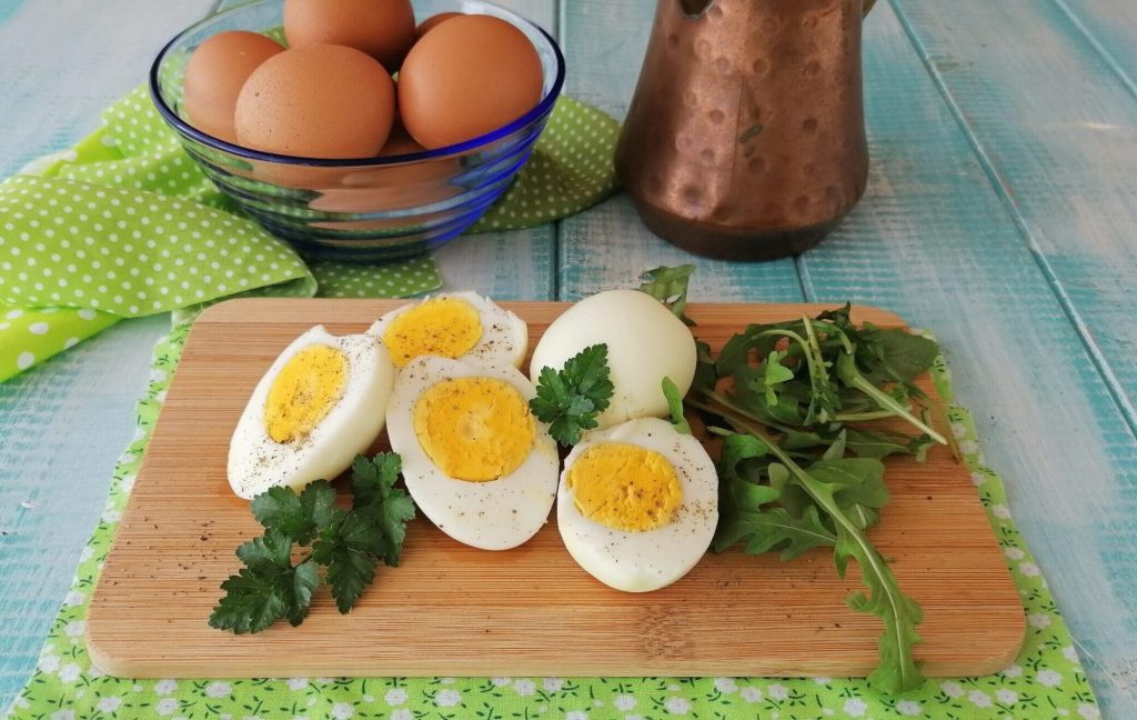 ovos cozidos com fritadeira a ar