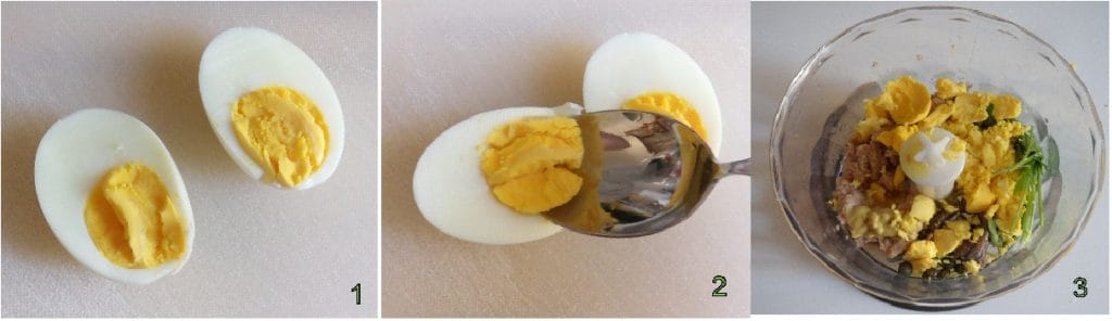 como fazer ovos cozidos recheados com creme de atum e gemas