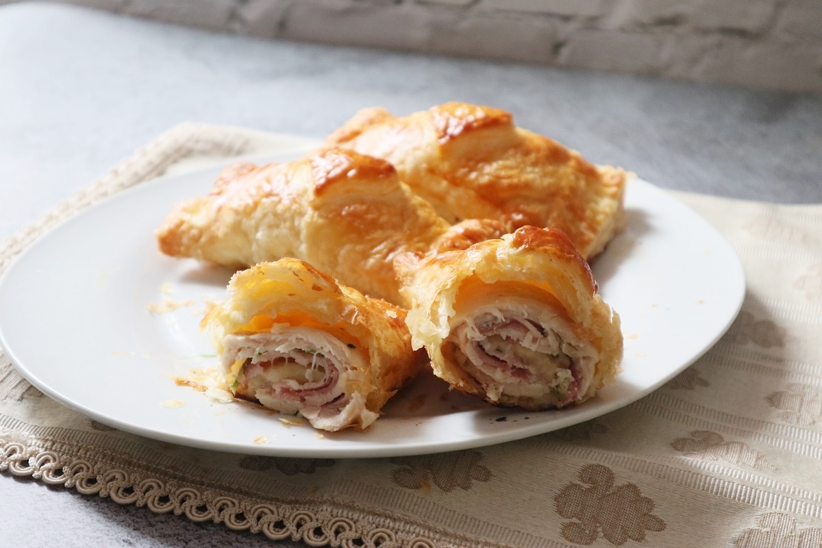 Pacotinhos recheados de frango