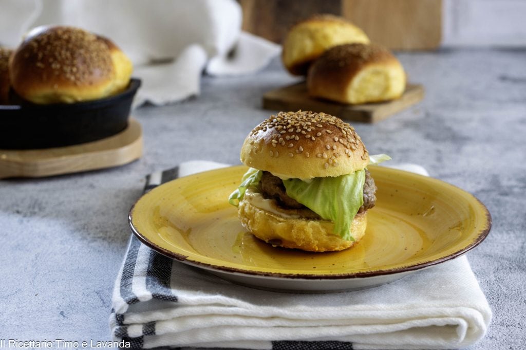 pães de hambúrguer sem manteiga