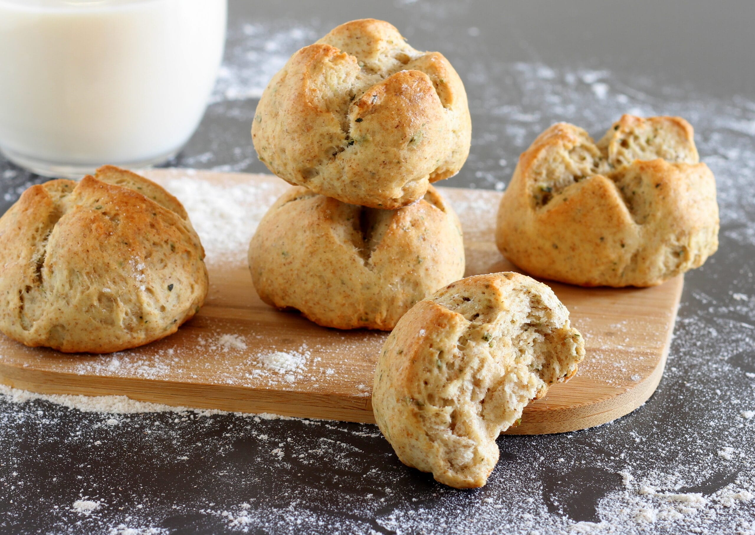 Pãezinhos macios com leite de soja