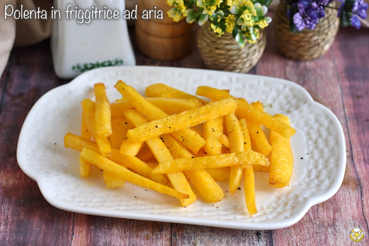 Palitos de polenta na fritadeira sem óleo