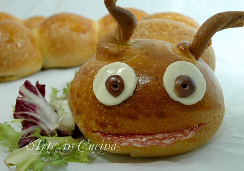 Centopéia de pan brioche para festas de aniversário receita vickyart arte na cozinha
