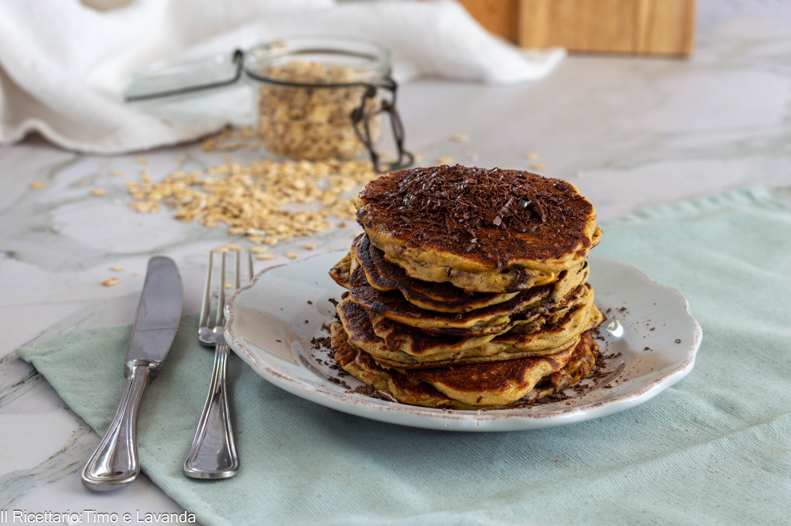 Panquecas de banana com farinha de aveia