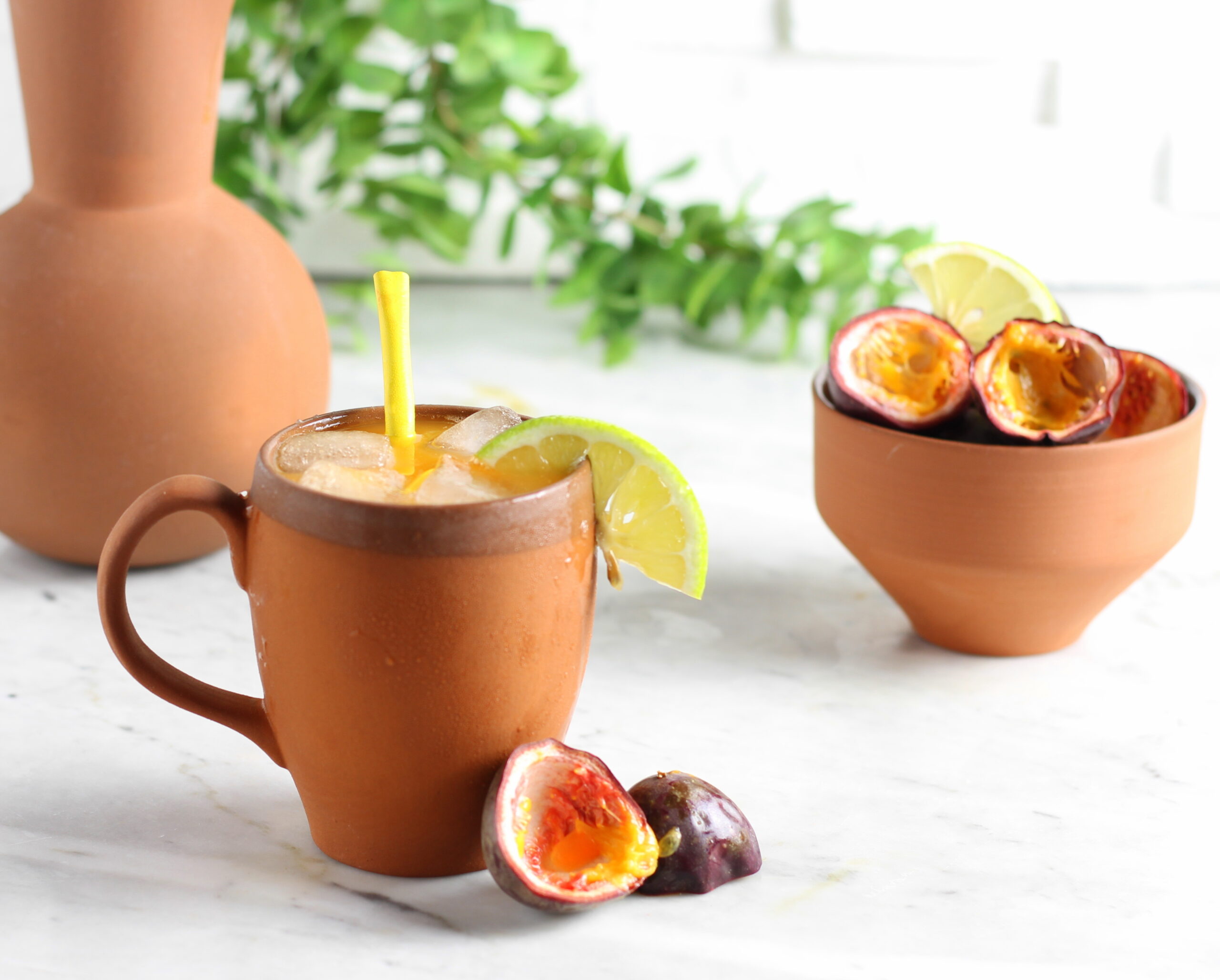 Suco de maracujá e cenoura