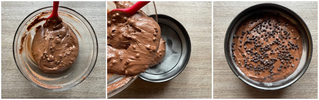 Bolo de chocolate na fritadeira a ar
