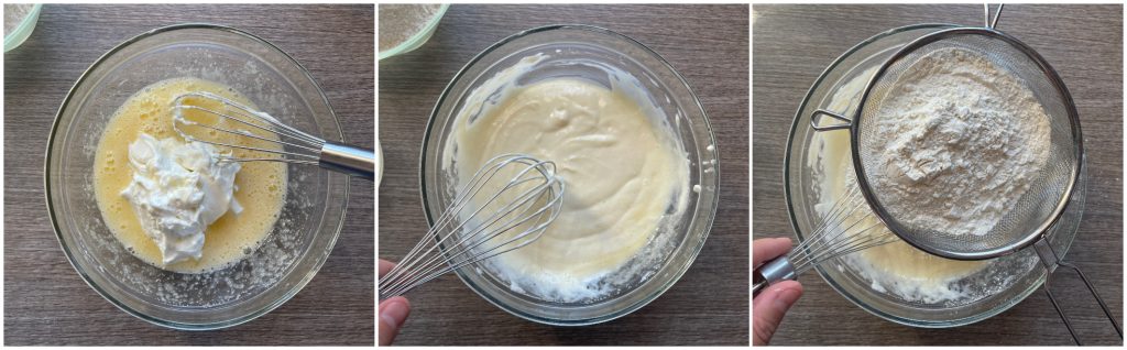 Bolo de iogurte grego na fritadeira a ar