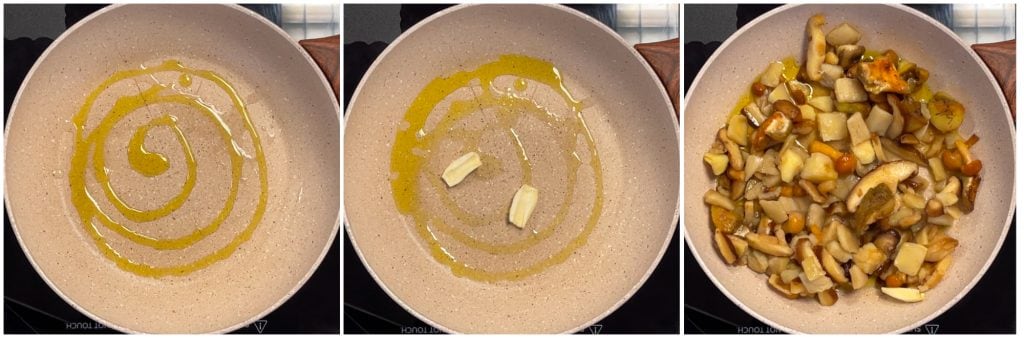 Cannelloni presunto e cogumelos