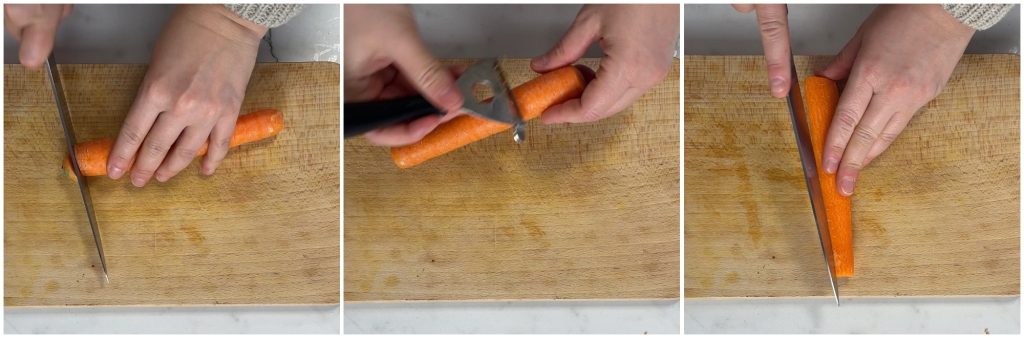 cenouras na fritadeira a ar