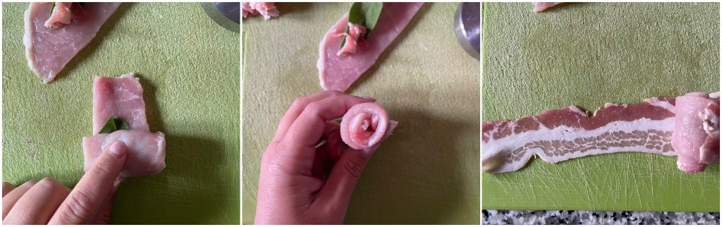 Rolinho de porco na fritadeira a ar