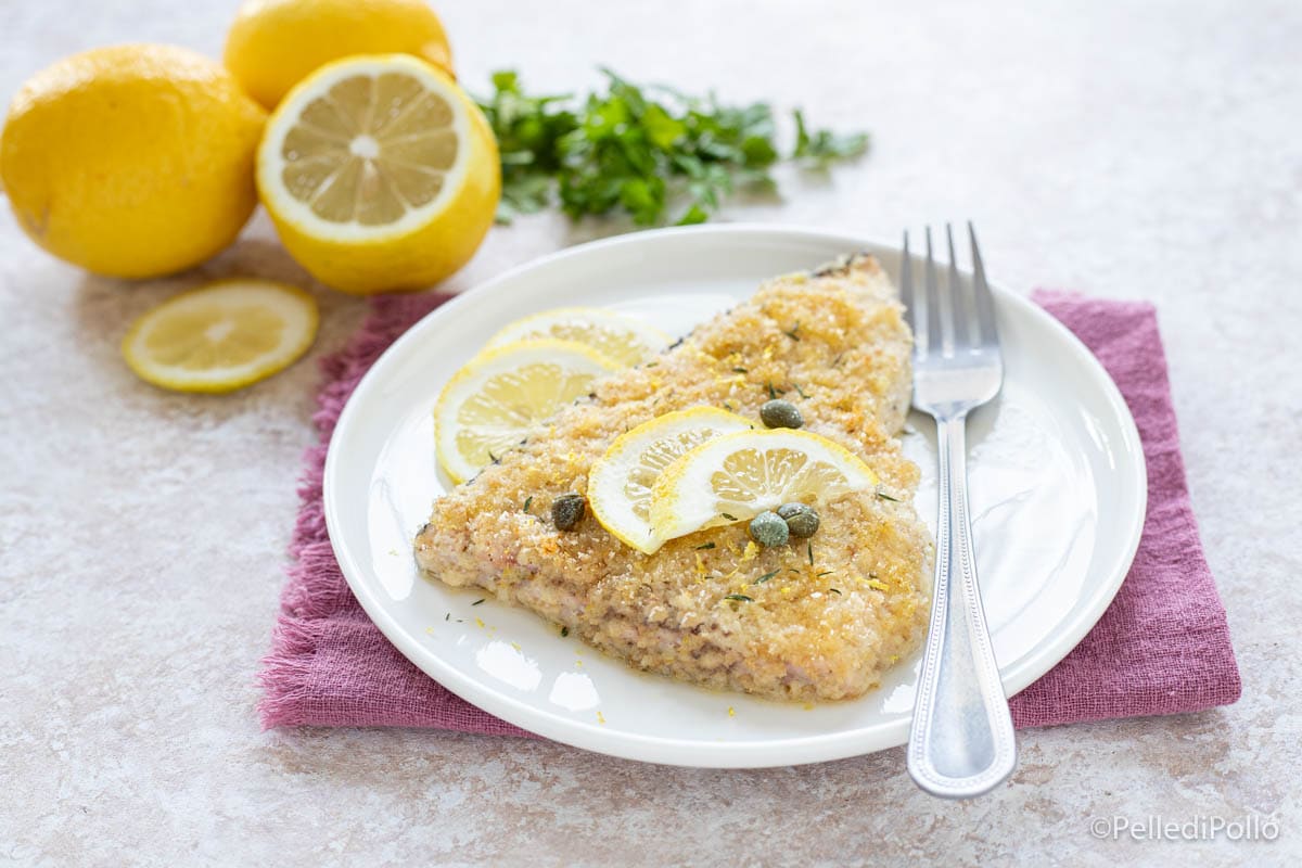 Peixe-espada ao limão gratinado no forno