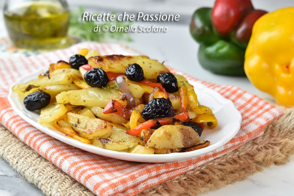 receita Batatas com pimentões assados