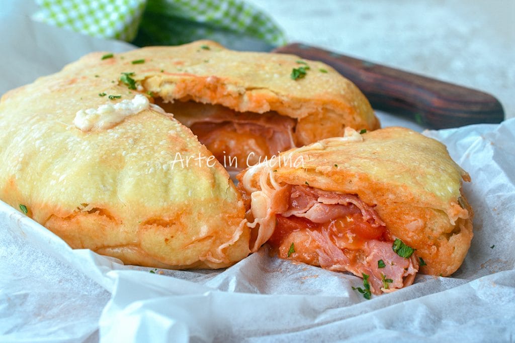 Pizza alla campofranco rústico napolitano de Páscoa