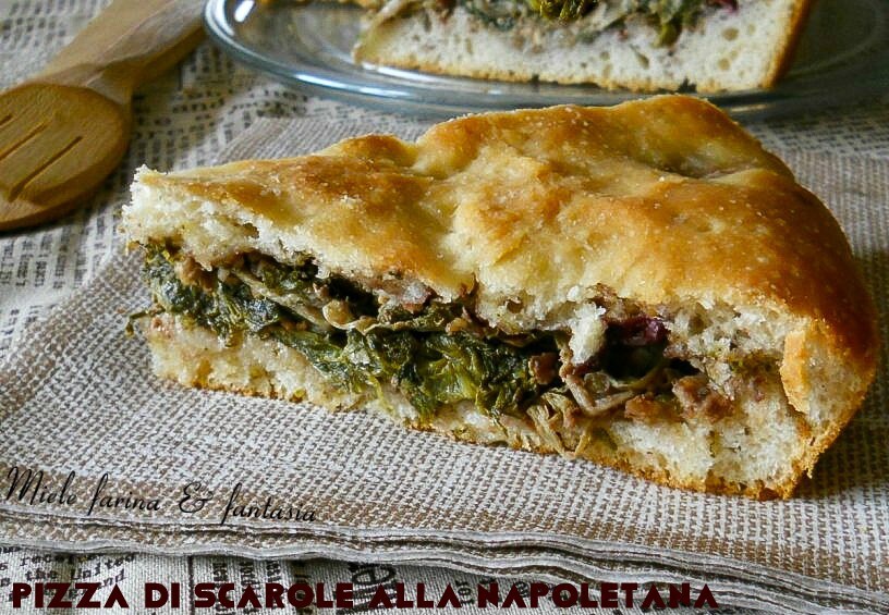 Pizza com escarola napolitana