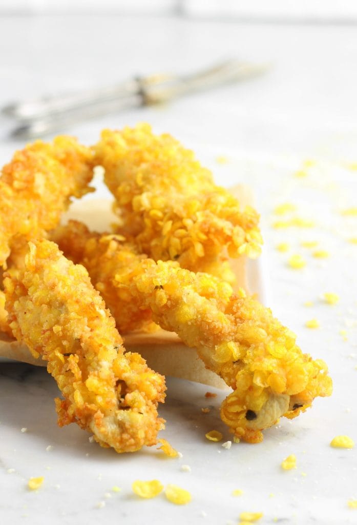 Filés de peito de frango crocantes