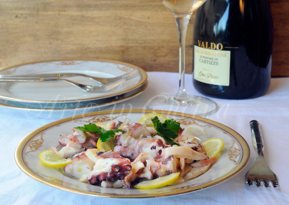 Polvo all’insalata com limão receita napolitana