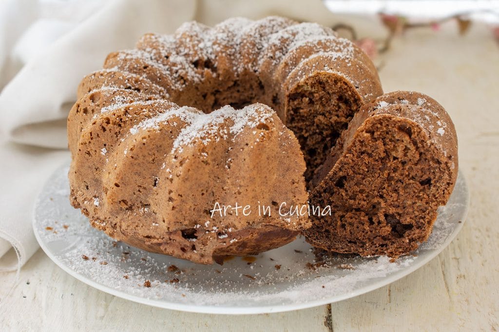 Presto feito ao chocolate bolo doce napolitano