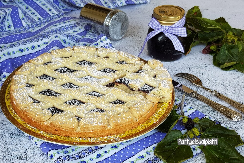 torta com geleia de amoras