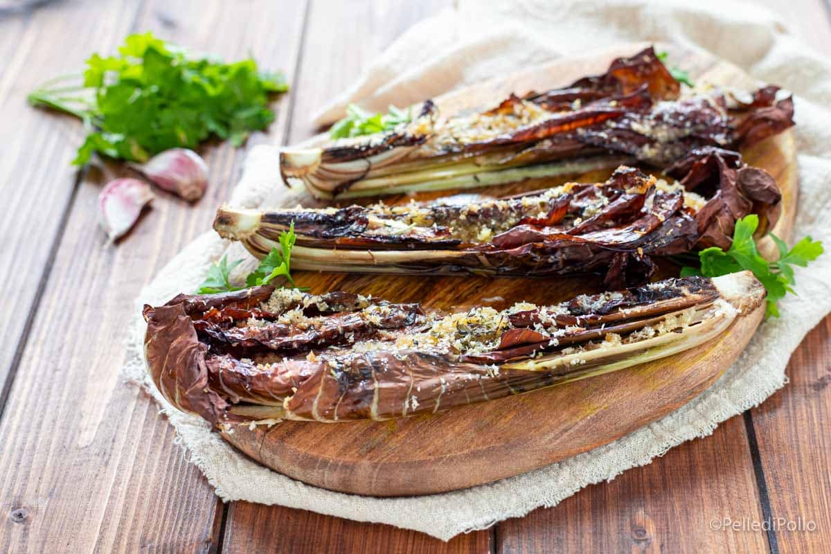 Radicchio gratinado rápido e muito simples