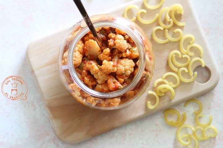 Ragù de couve-flor em vasocottura