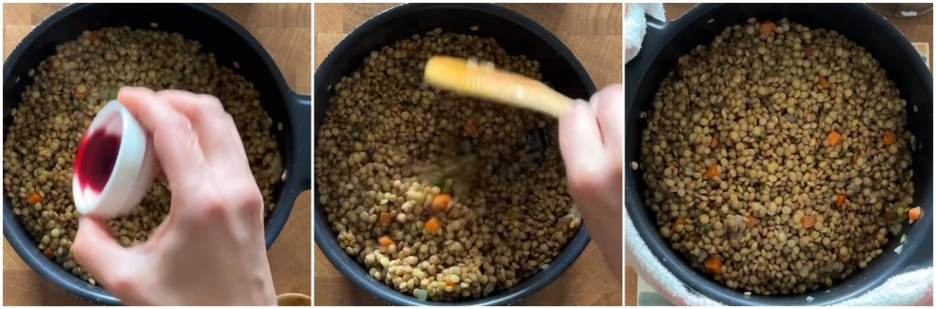 Ragu de lentilhas no micro-ondas