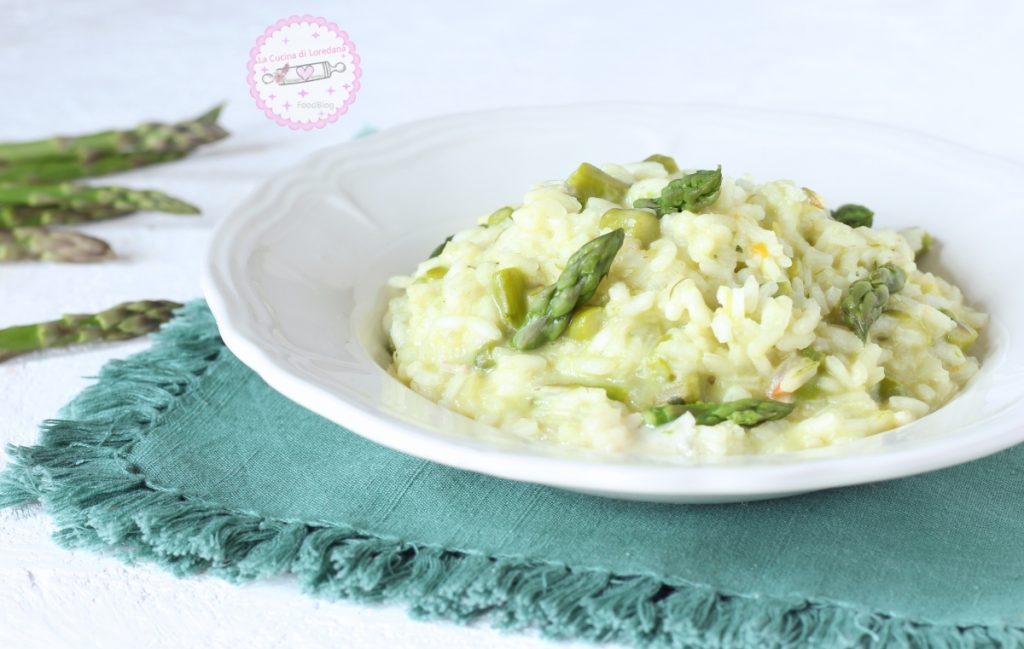risoto de aspargos e gorgonzola