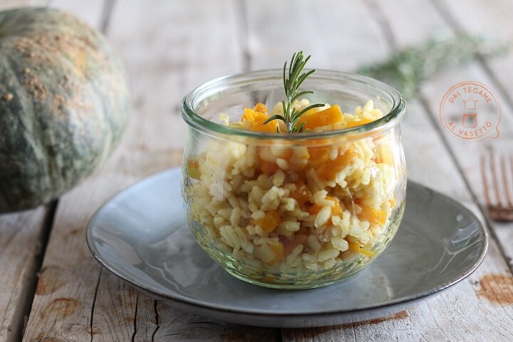 Risoto de abóbora em vasocottura