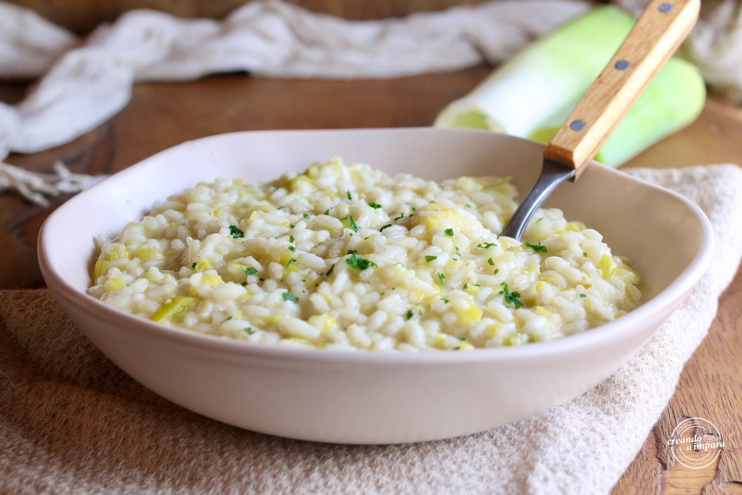risoto de alho-poró