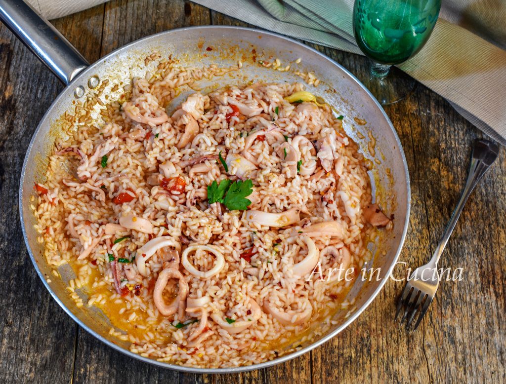 Risoto de lulas receita rápida