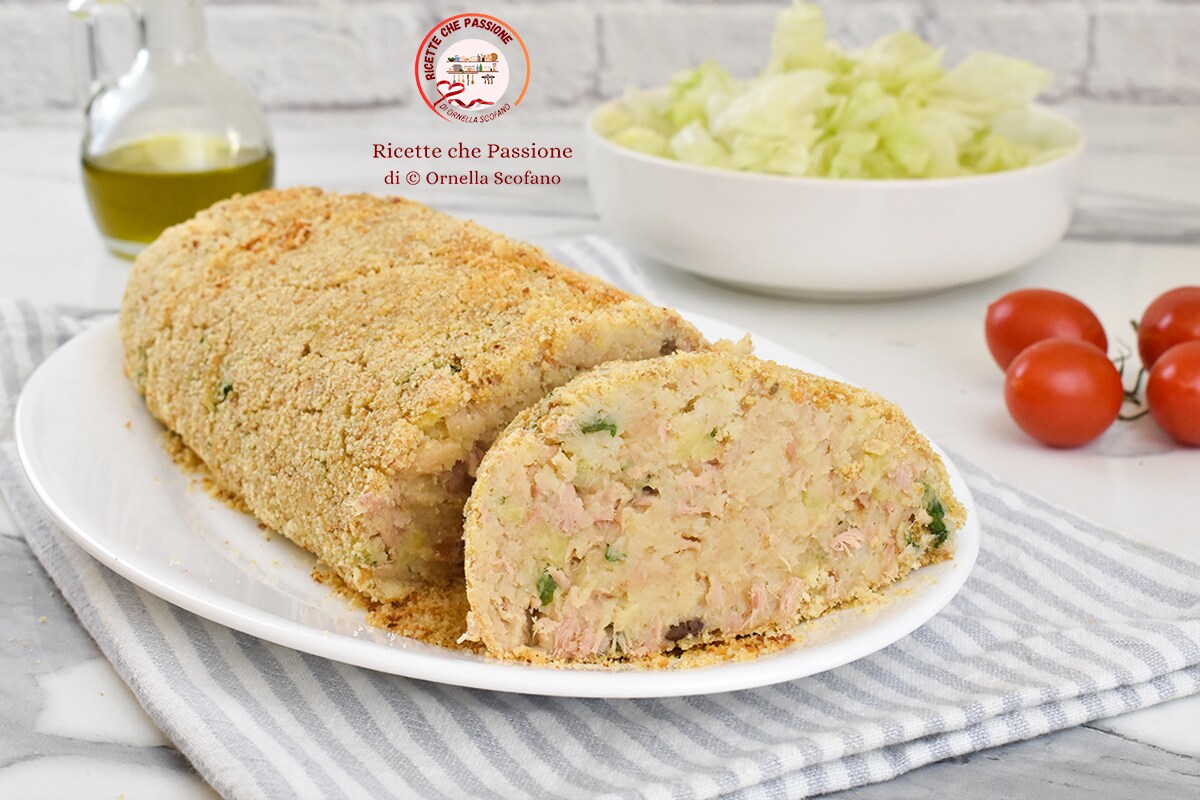 Rocambole de atum com batatas