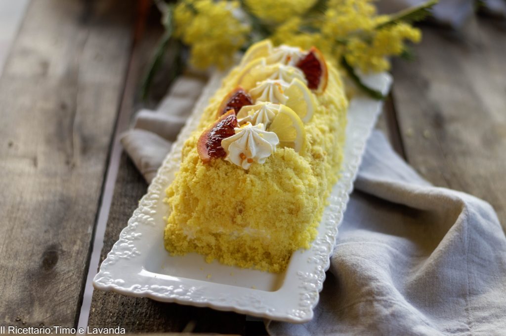 rocambole mimosa com cítricos