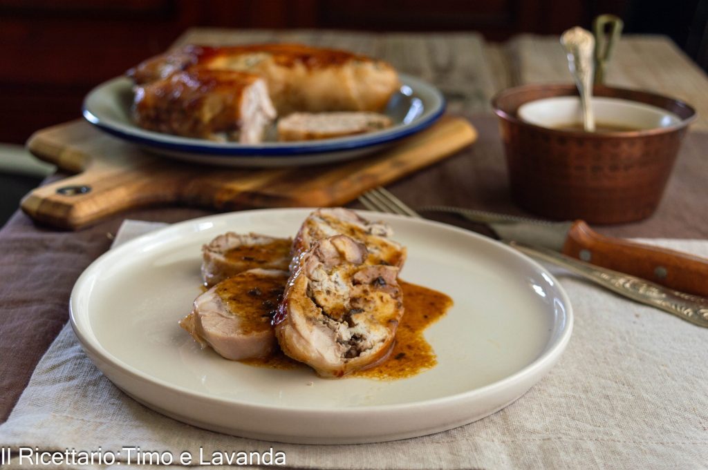 rolê de frango ao trufa