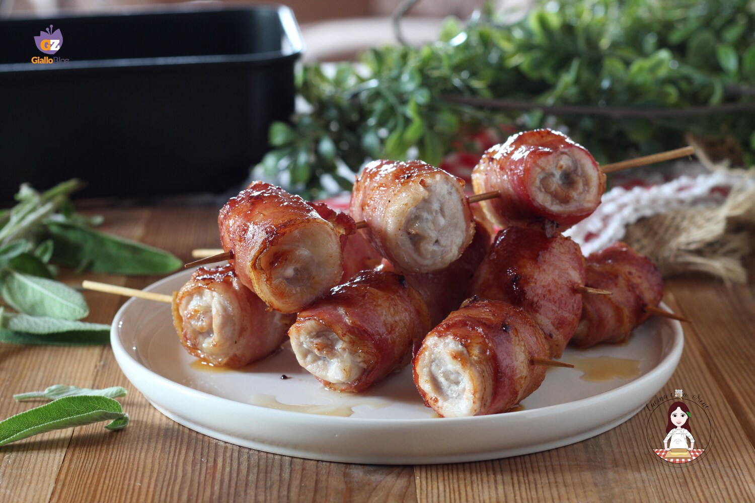 Rolinho de porco na fritadeira a ar