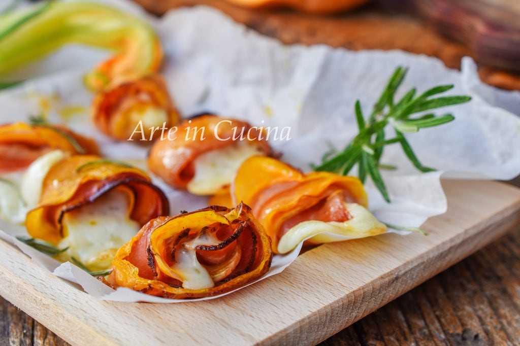 Rolinhos de abóbora e speck ao forno