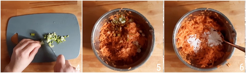 rosti de cenouras frittelle de cenouras raladas na frigideira sem ovos entrada leve saborosa fingerfood apericena il chicco di mais 2 temperar cenouras