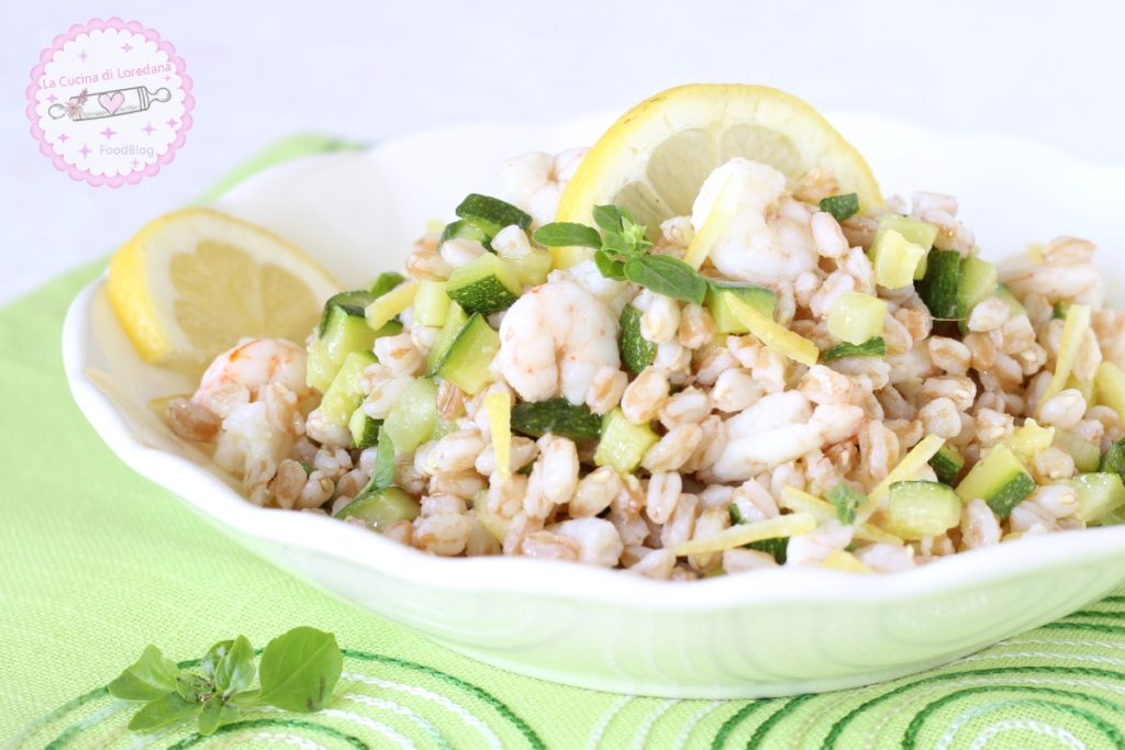 Salada de espelta com abobrinhas