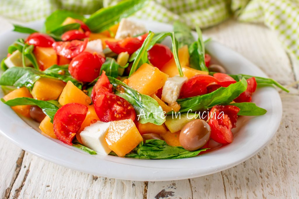 Salada de melão e feta
