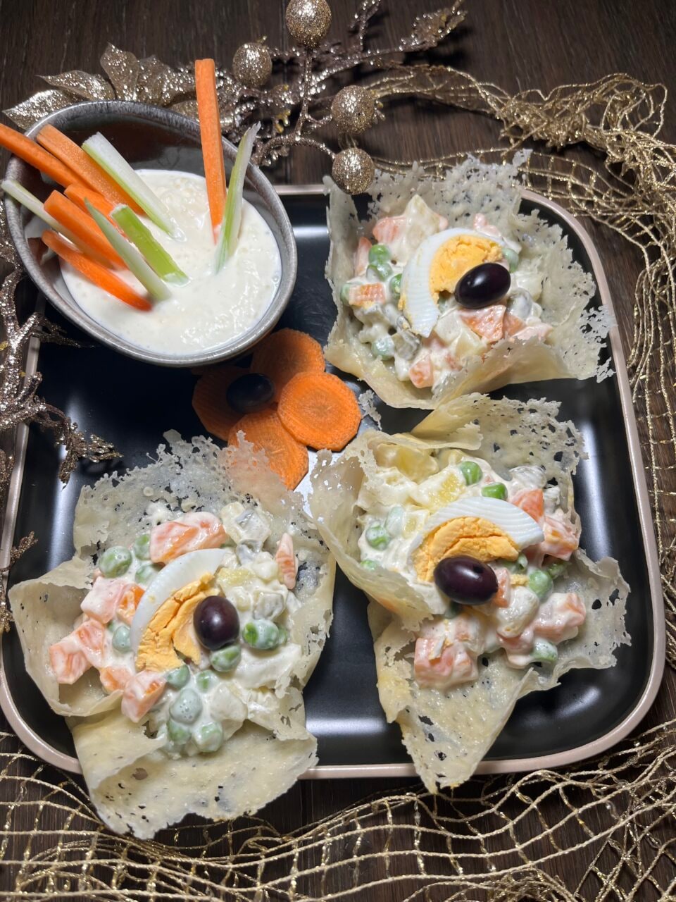 Cestinhas de salada russa