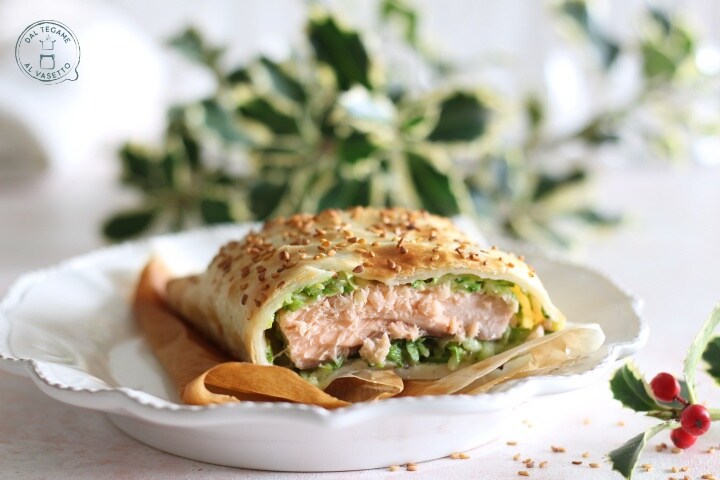 Salmão empanado na fritadeira a ar
