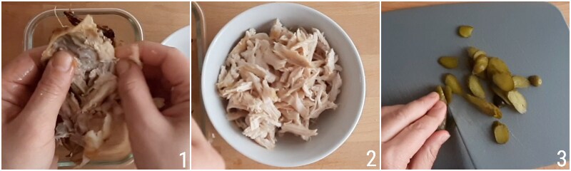 sanduíches com salada de frango desfiado sanduíches de verão frescos cremosos il chicco di mais 1 desfiar o frango