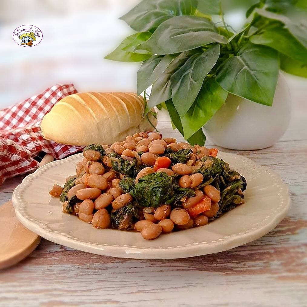 sopa de feijão e espinafre