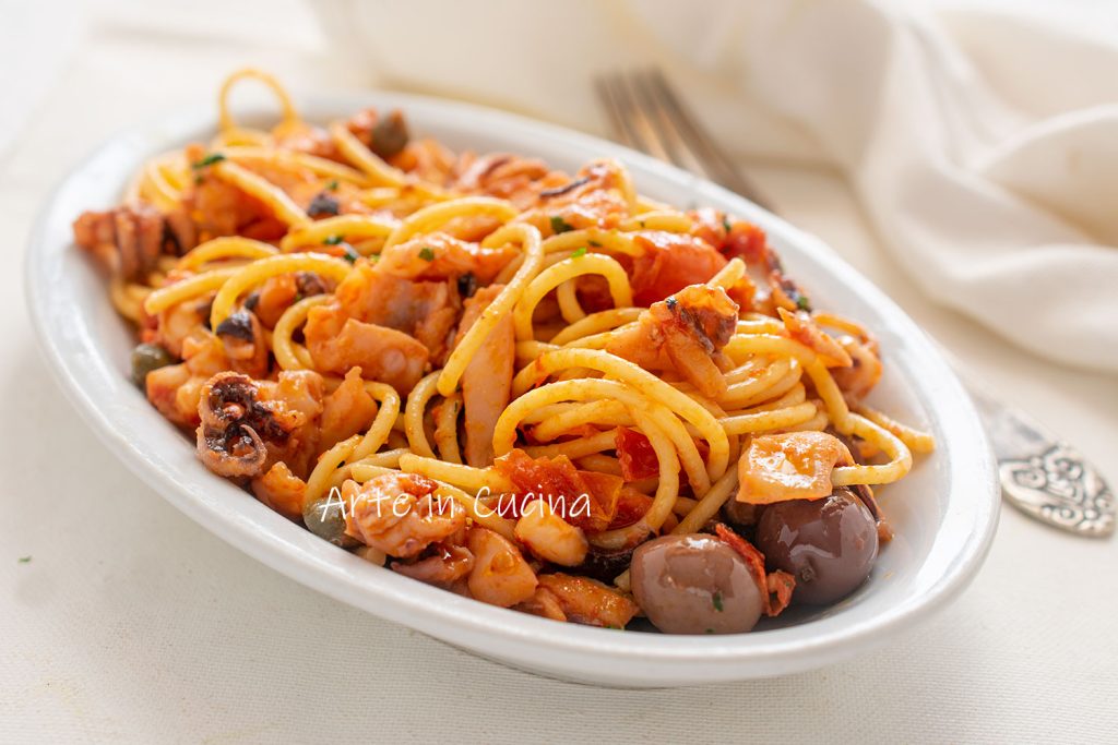Spaghetti alla puttanesca de mar