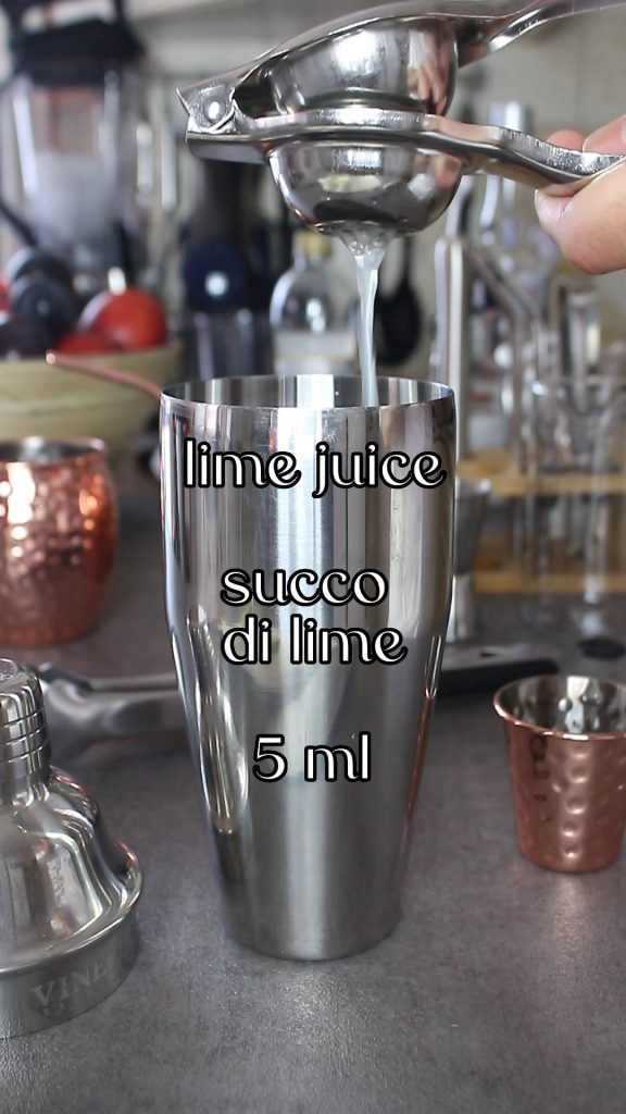 suco de limão para o Moscow Mule