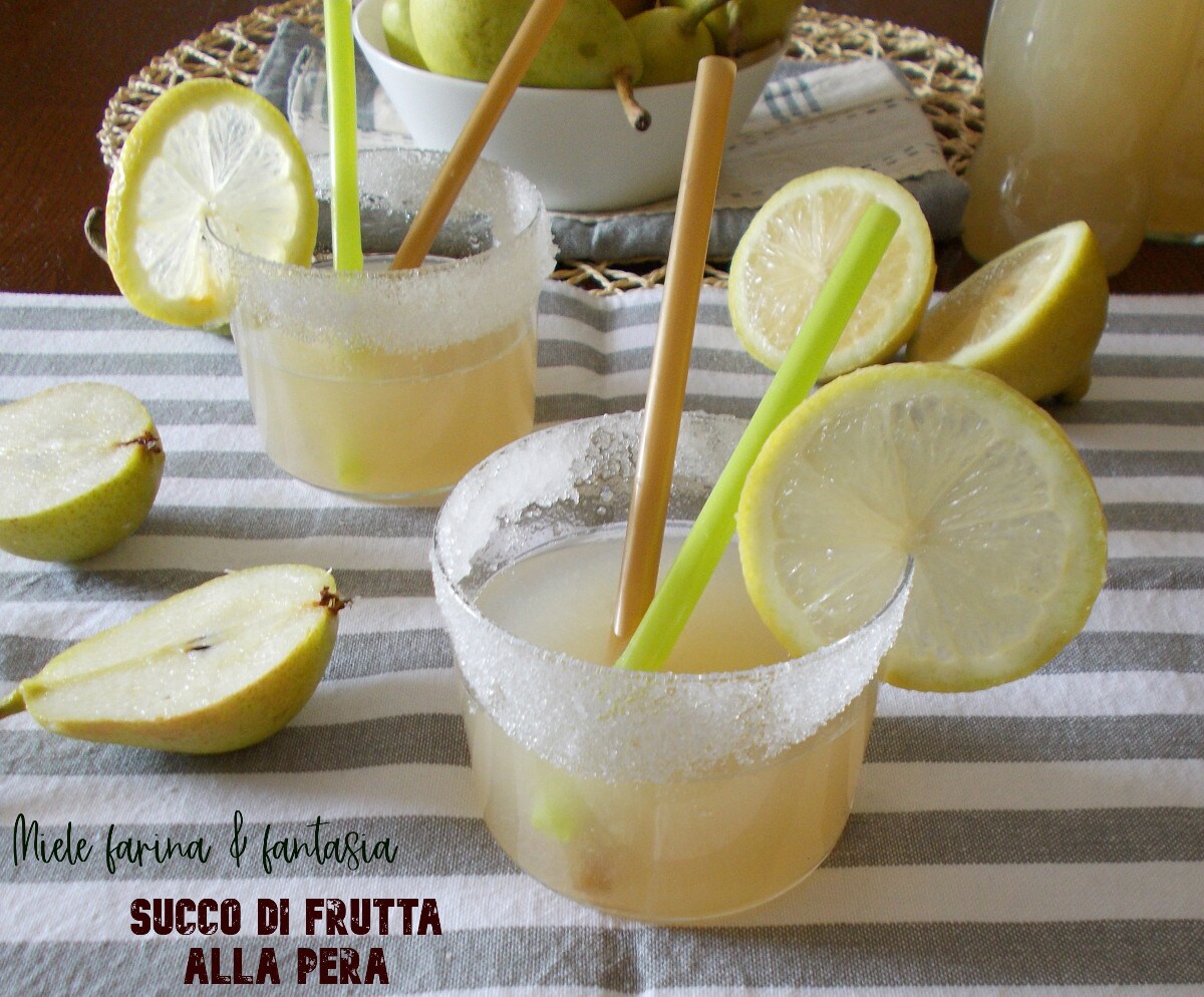 Suco de pera feito em casa