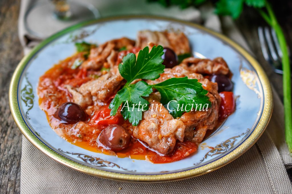 Tiras de vitela com azeitonas e alcaparras rápidas vickyart arte na cozinha