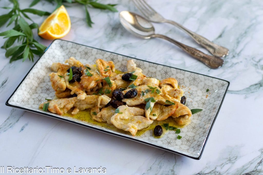 tirinhas de frango à laranja