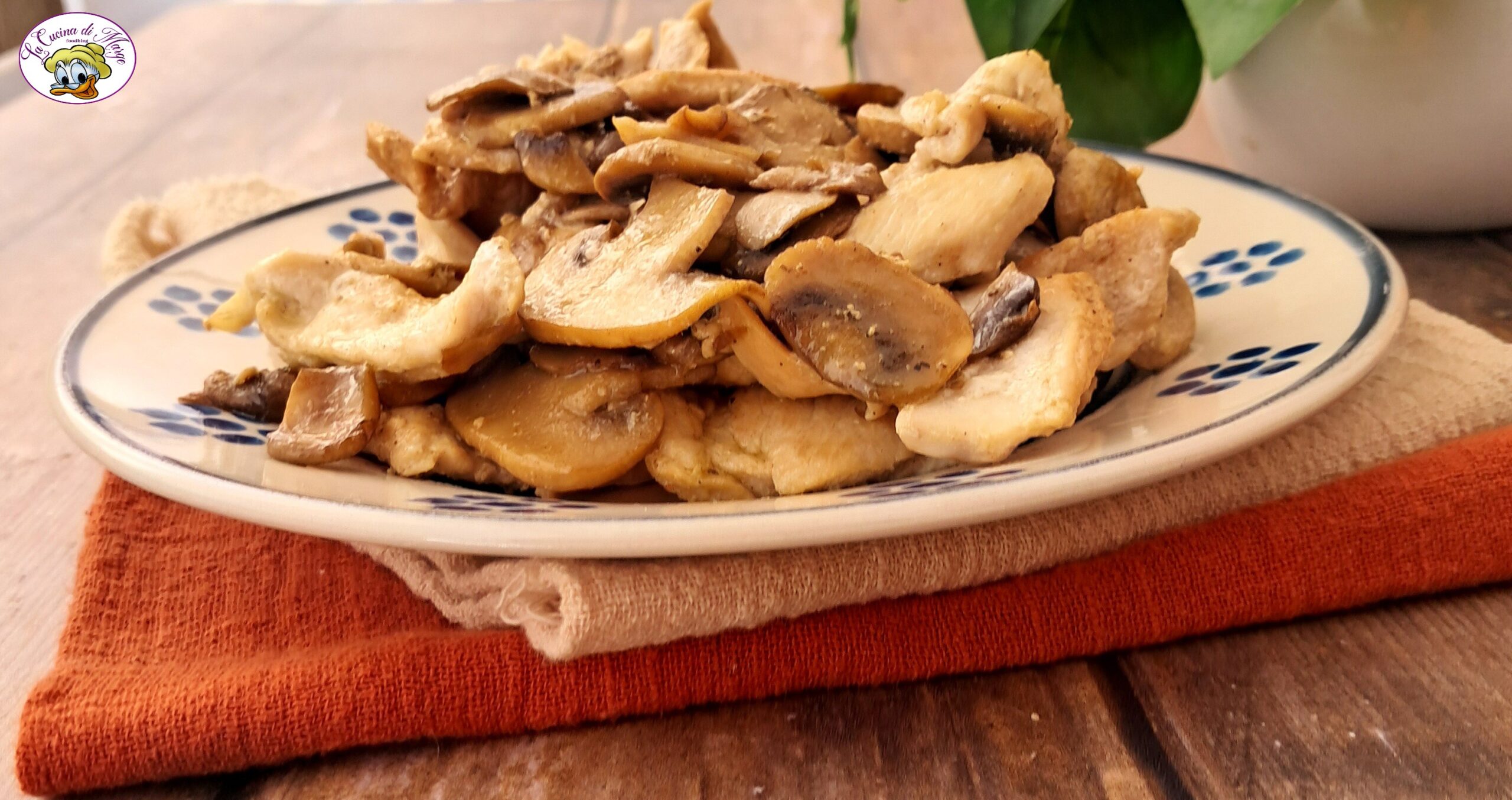 Tirinhas de frango com cogumelos