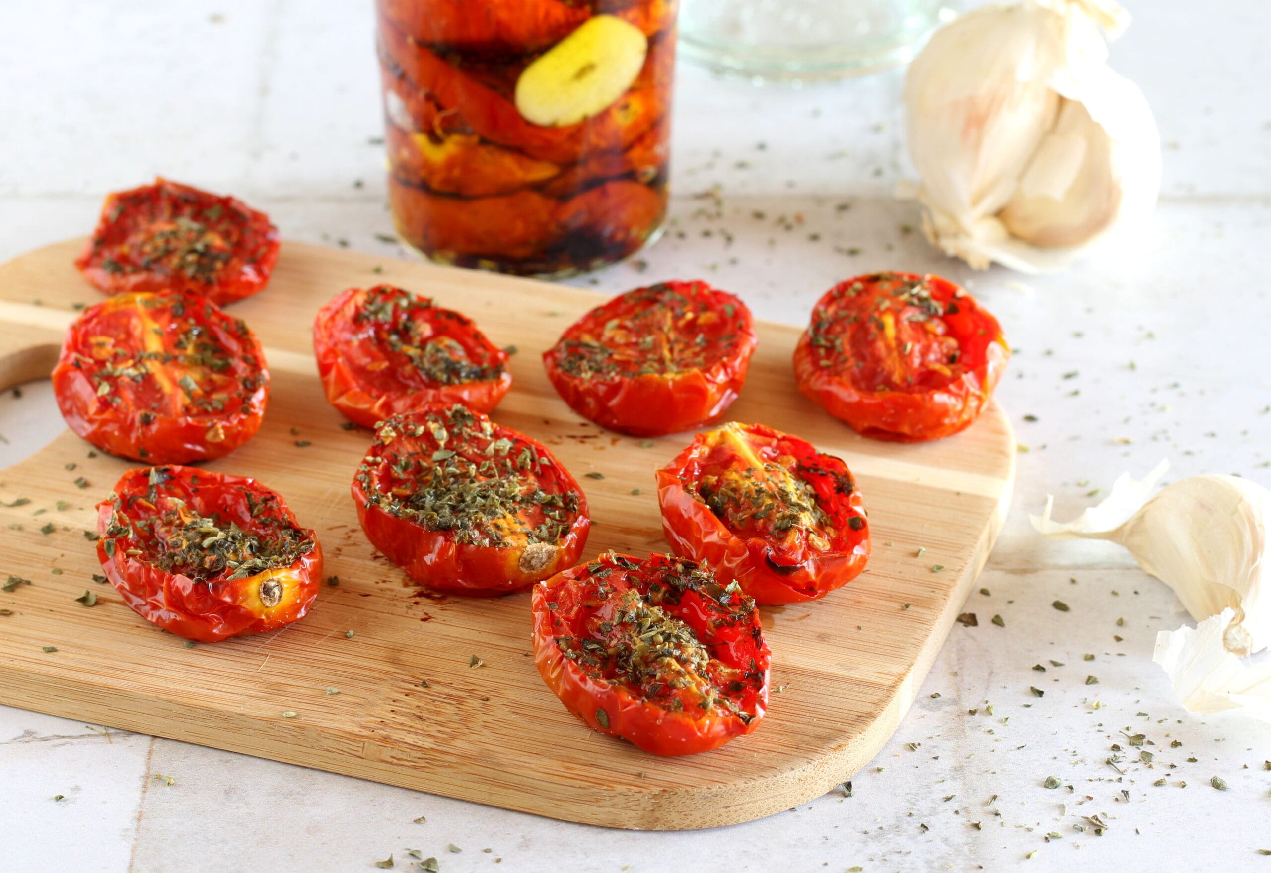 Tomatinhos assados em conserva