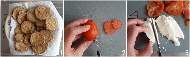 torres de berinjela recheada com tomate e muçarela club sanduíche de berinjela 1 cortar tomate e muçarela